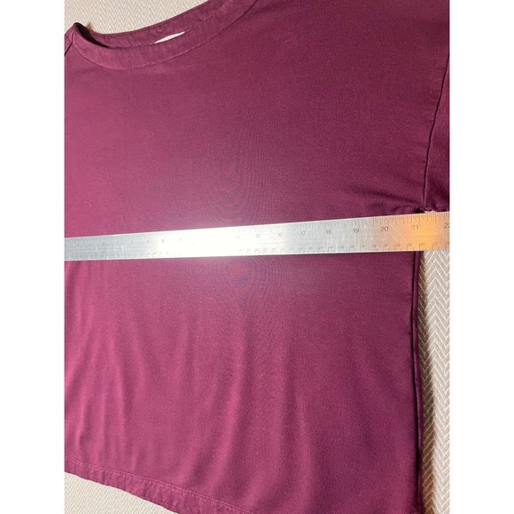 Soma Burgundy Crew‎ Neck Long Sleeve Gathered Cuff Sweatshirt Women's Medium M - Picture 2 of 7